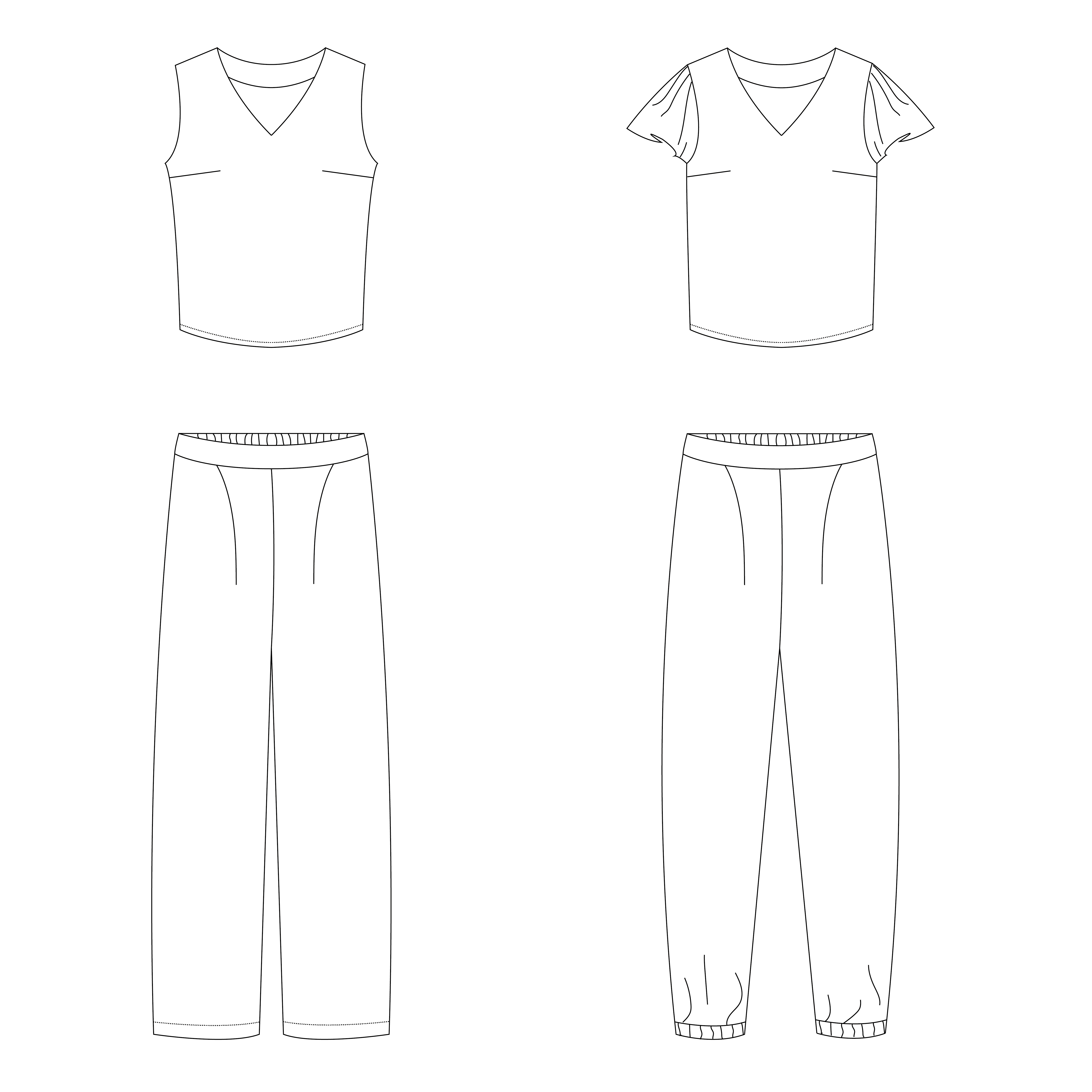 Patroon top en broek voor dames & tieners 'Nia' van Bel' Etoile